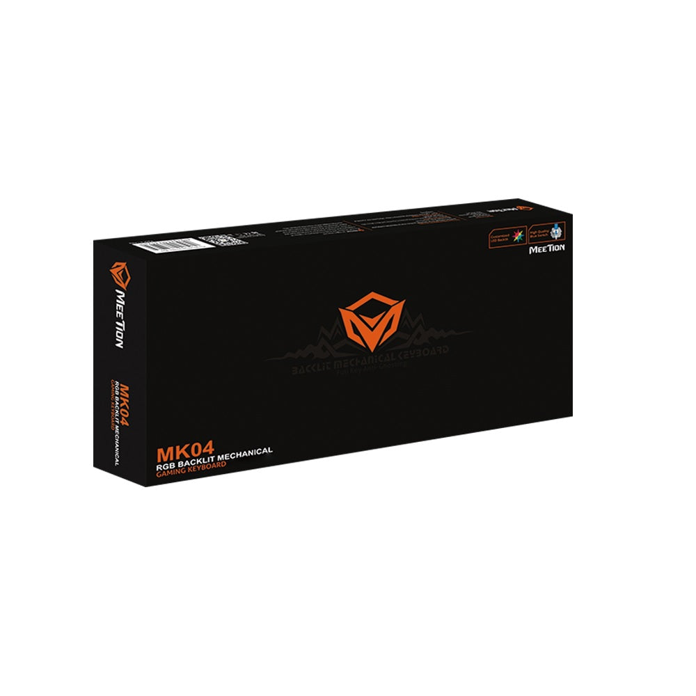 MeeTion MK04 TKL RGB Mechanical Gaming Keyboard, Blue Switch – Arabic English / لوحة مفاتيح الألعاب الميكانيكية MeeTion MK04 TKL RGB، مفتاح أزرق - عربي إنجليزي