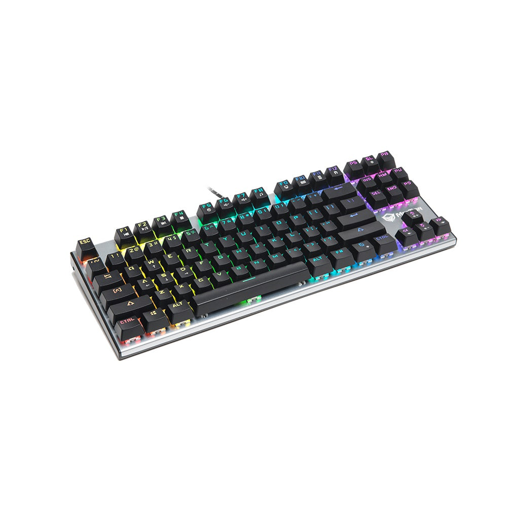 MeeTion MK04 TKL RGB Mechanical Gaming Keyboard, Blue Switch – Arabic English / لوحة مفاتيح الألعاب الميكانيكية MeeTion MK04 TKL RGB، مفتاح أزرق - عربي إنجليزي