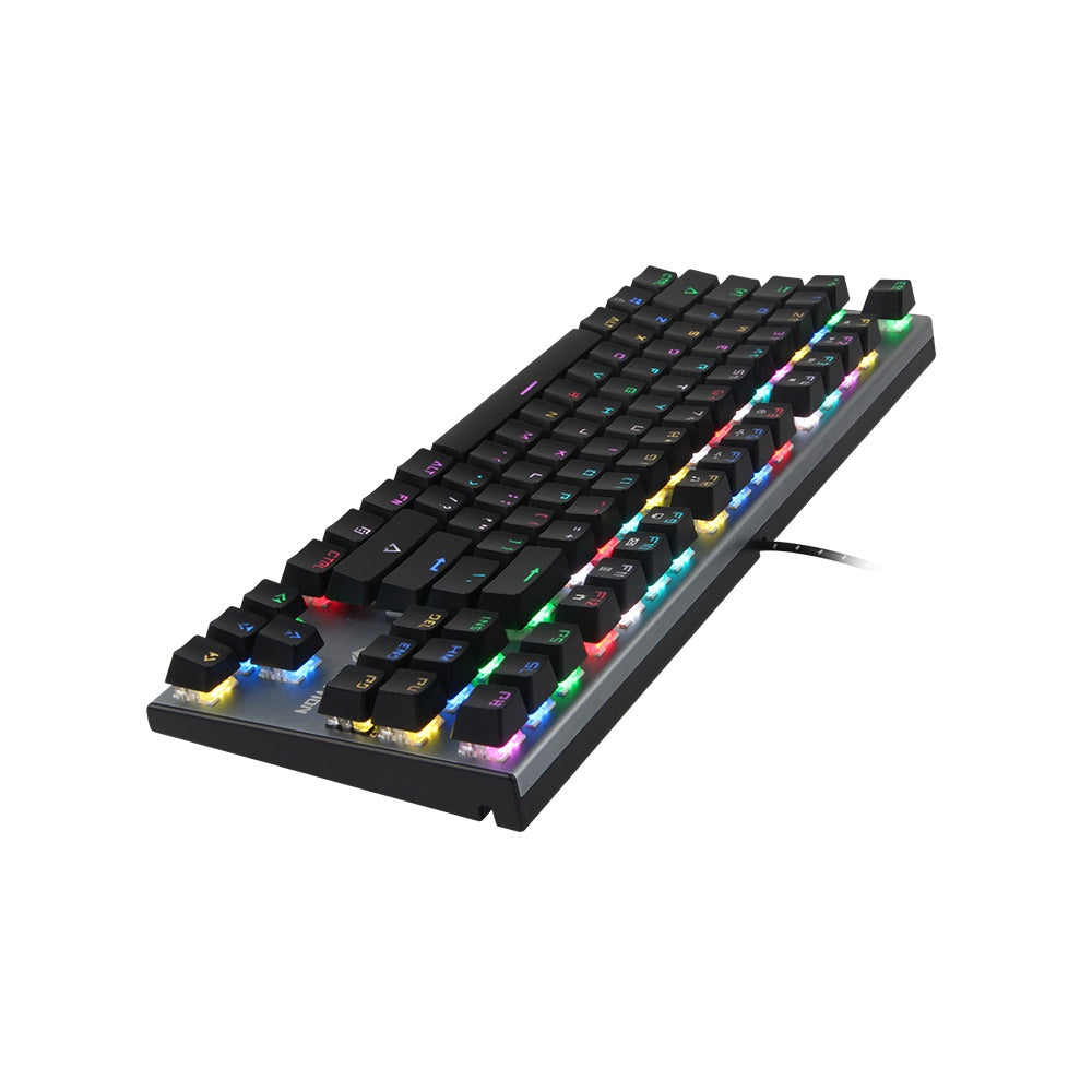 MeeTion MK04 TKL RGB Mechanical Gaming Keyboard, Blue Switch – Arabic English / لوحة مفاتيح الألعاب الميكانيكية MeeTion MK04 TKL RGB، مفتاح أزرق - عربي إنجليزي