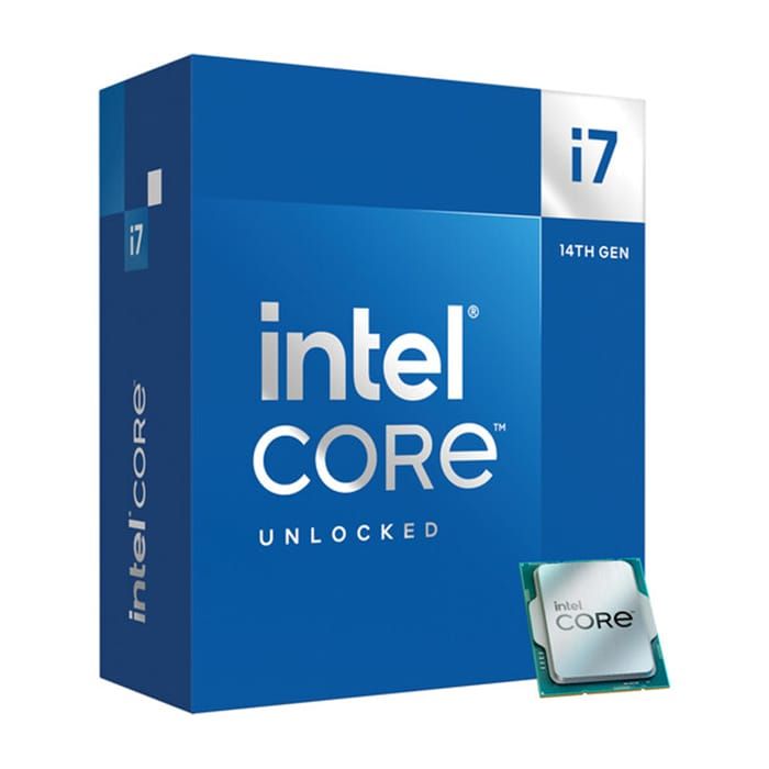 Intel processor Core i7 14700K 14th Generation-33M Cache, up to 5.60 GHz,20 cores 28 Threads FCLGA1700 Box/ معالج انتل كور i7 14700K الجيل الرابع عشر