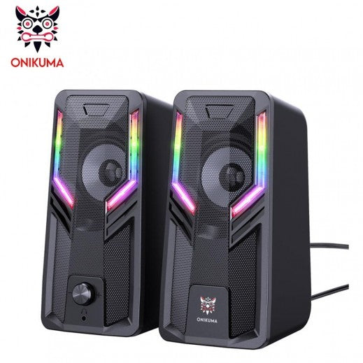 ONIKUMA G6 GAMING SPEAKER WITH RGB LIGHT - BLACK