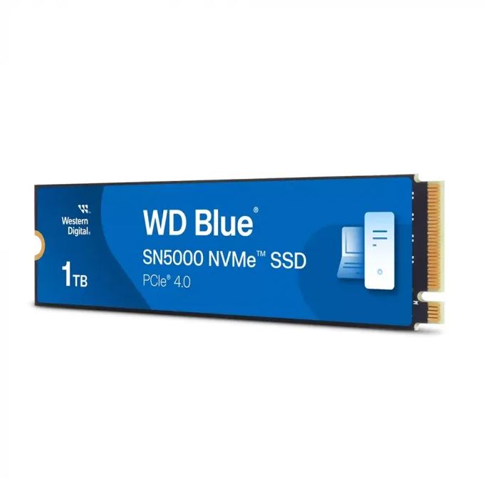 WD Blue SN5000 1TB NVME SSD M.2 PCIe 4.0 Upto 5,150 MB/s Read / قرص SSD NVME WD Blue SN5000 سعة 1 تيرابايت من نوع M.2 PCIe 4.0 بسرعة قراءة تصل إلى 5150 ميجابايت/ثانية