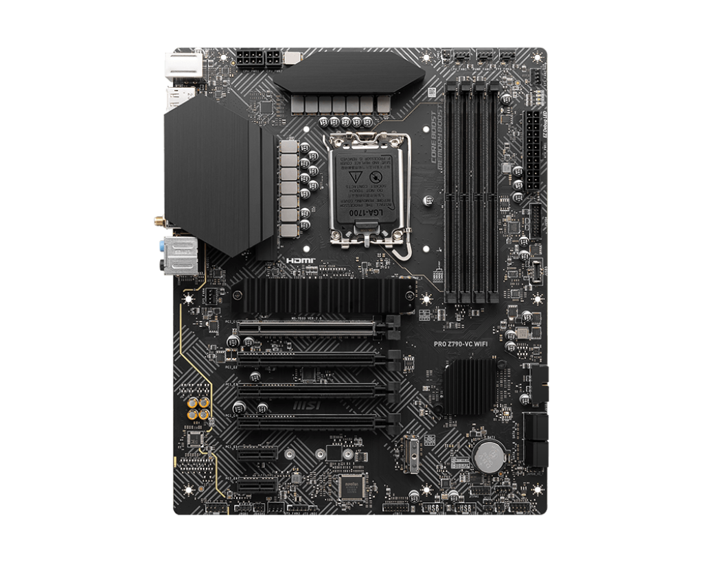 MSI PRO Series PRO Z790-VC WIFI LGA 1700 DDR5 Intel Z790 Wi-Fi 7 SATA 6Gb/s ATX PCI-E x16 slot 2x M.2 Bluetooth 2.5Gbps LAN Motherboards - Intel