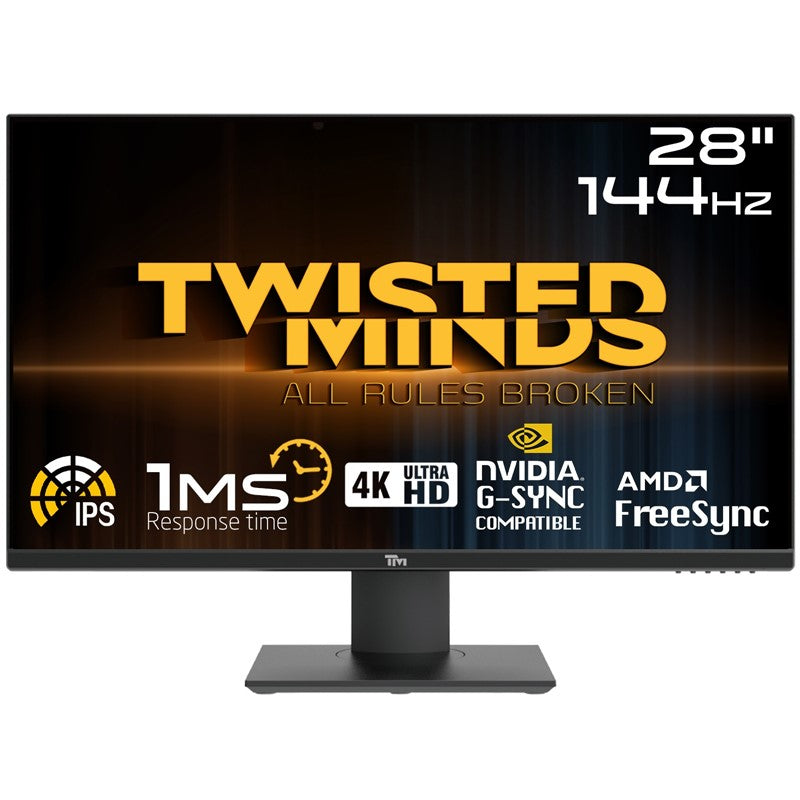 Twisted Minds 28'' UHD, 144Hz, 1ms, HDMI2.1, IPS Panel Gaming Monitor For PS5, Xbox, PC