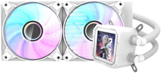 Darkflash DV240S LIQUID COOLER WITH LCD SCREEN DISPLAY White / مبرد سائل دارك فلاش DV240S مع شاشة LCD بيضاء