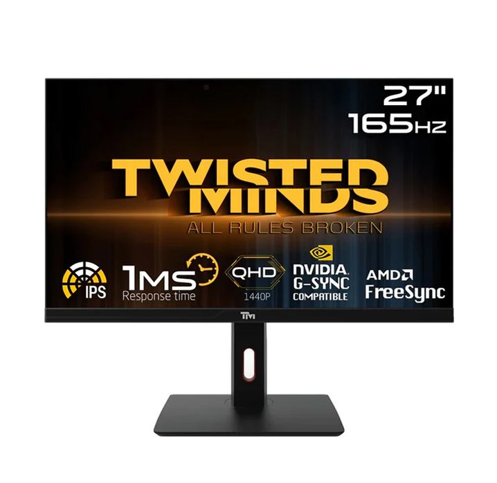 شاشة ألعاب Twisted Minds مقاس 27 بوصة QHD، 165 هرتز، 1 مللي ثانية، HDMI 2.0، لوحة IPS / Twisted Minds 27'' QHD, 165Hz, 1ms, HDMI 2.0, IPS Panel Gaming Monitor