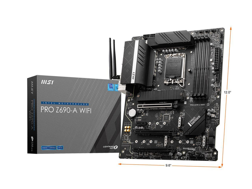 MSI PRO Z690-A WIFI DDR5 LGA 1700 Intel Z690 SATA 6Gb/s ATX Intel Motherboard
