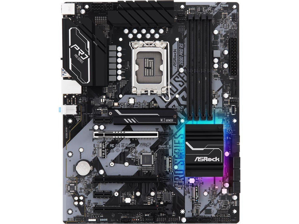 ASRock Z690 Pro RS LGA 1700 (14th,13th,12th Gen) Intel Z690 SATA 6Gb/s DDR4 ATX Intel Motherboard