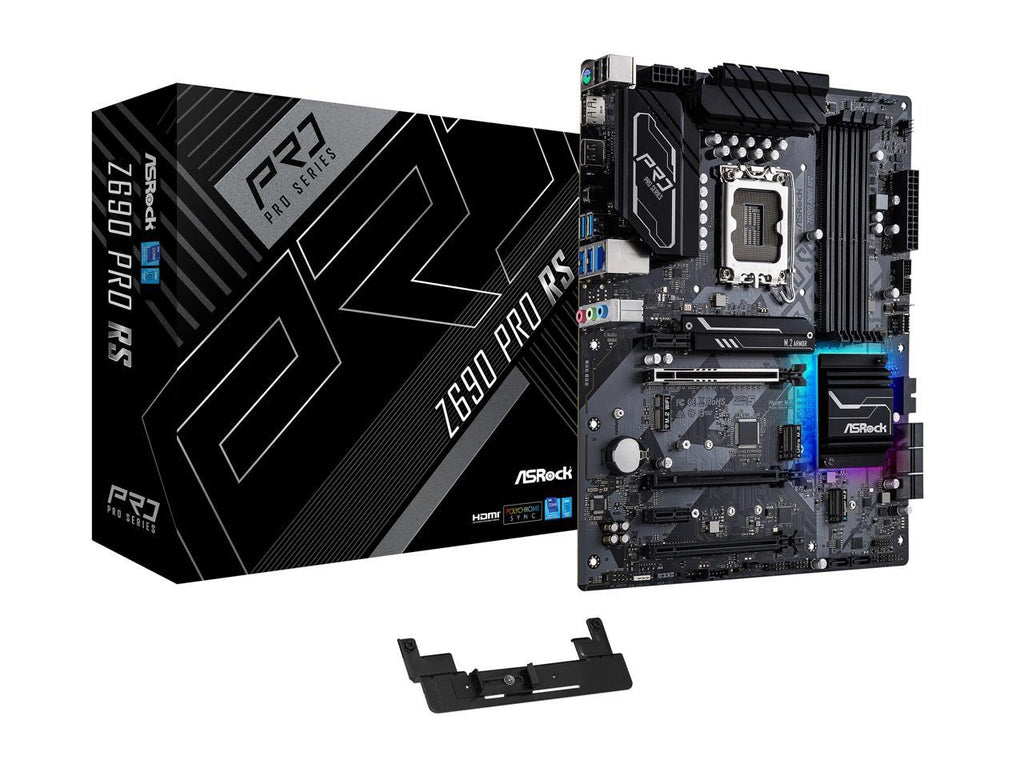 ASRock Z690 Pro RS LGA 1700 (14th,13th,12th Gen) Intel Z690 SATA 6Gb/s DDR4 ATX Intel Motherboard