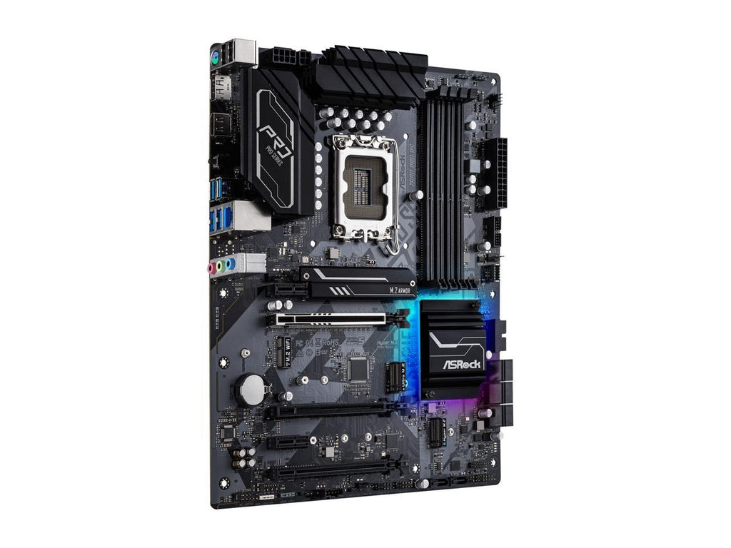 ASRock Z690 Pro RS LGA 1700 (14th,13th,12th Gen) Intel Z690 SATA 6Gb/s DDR4 ATX Intel Motherboard