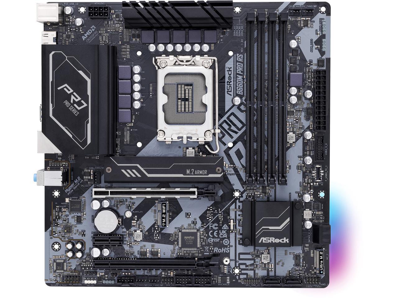 CPU ASRock B660M Pro RS + Core i5-12600K ASRock B660M PRO RS LGA 1700 Intel B660 SATA 6Gb/s DDR4 Micro ATX
