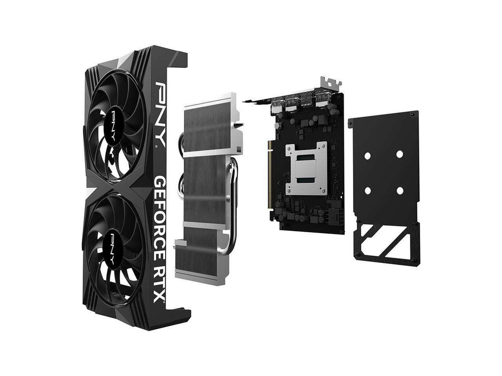 PNY GeForce RTX 4060 8GB VERTO Dual Fan Graphics Card DLSS 3 / بطاقة رسومات بي إن واي جي فورس RTX 4060 سعة 8 جيجابايت فيرتو بمروحة مزدوجة DLSS 3