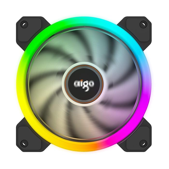AIGO DR12 PRO 3 IN 1120mm RGB LED Adjustable Color Quiet High Airflow Long Using Life Computer Case PC Cooling Fan, CPU Cooler and Radiator