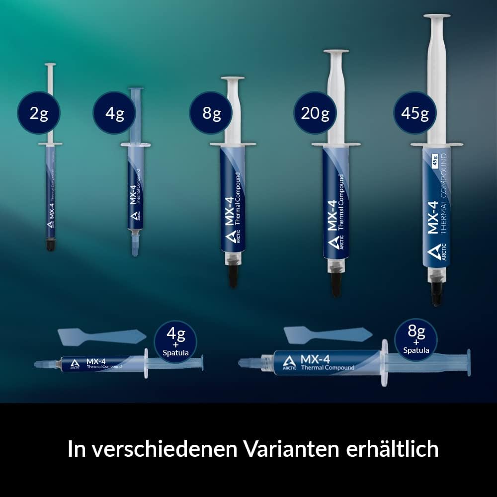ARCTIC MX-4 8 Grams - Thermal Compound Paste Carbon Based High Performance Heatsink Paste Thermal Compound CPU for All Coolers Thermal Interface Material