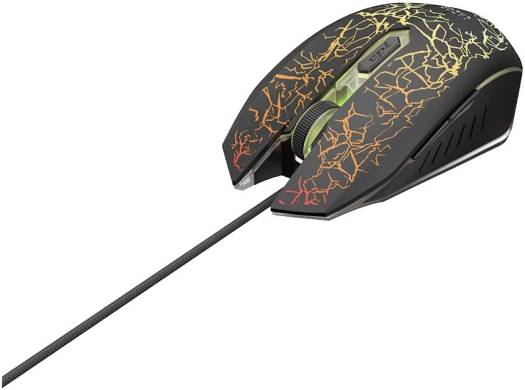 LAZOR TAP-X GM03C Professional Gaming Mouse with 4 Adjustable DPI Settings, 7-Color Changeable  /ماوس الألعاب الاحترافي LAZOR TAP-X GM03C مزود بأربعة إعدادات DPI قابلة للتعديل، وإضاءة خلفية قابلة للتغيير بسبعة ألوان، وسلك USB، أسود، بطول 1.5 متر.
