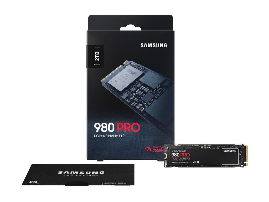 SAMSUNG 980 PRO SSD 2TB, PCIe 4.0 M.2 2280, Speeds Up-to 6,400MB/s Best for High End Computing, Gaming, and Heavy Duty Workstations (MZV8P2T0B/AM)