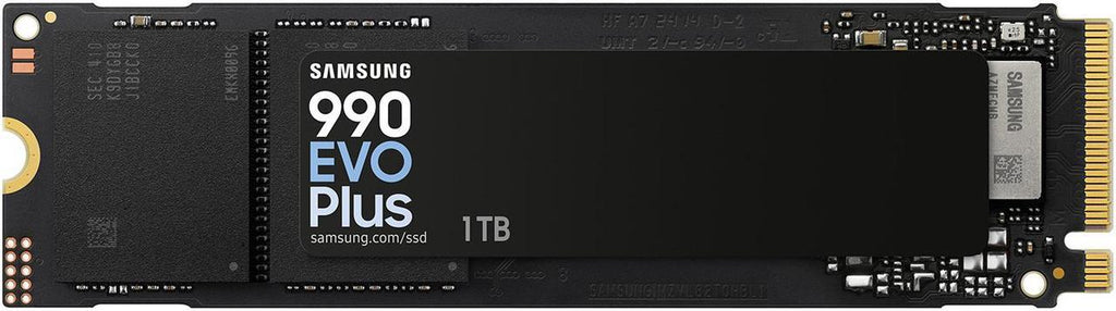 SAMSUNG 990 EVO PLUS SSD 1TB, PCIe Gen 4x4 | Gen 5x2 M.2 2280, Speeds Up-to 7,150 MB/s سامسونج 990 EVO PLUS SSD 1 تيرابايت، PCIe Gen 4x4 | Gen 5x2 M.2 2280، سرعات تصل إلى 7,150 ميجابايت/ثانية