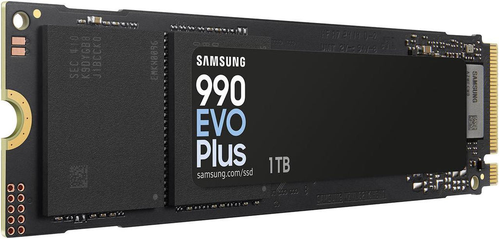 SAMSUNG 990 EVO PLUS SSD 1TB, PCIe Gen 4x4 | Gen 5x2 M.2 2280, Speeds Up-to 7,150 MB/s سامسونج 990 EVO PLUS SSD 1 تيرابايت، PCIe Gen 4x4 | Gen 5x2 M.2 2280، سرعات تصل إلى 7,150 ميجابايت/ثانية