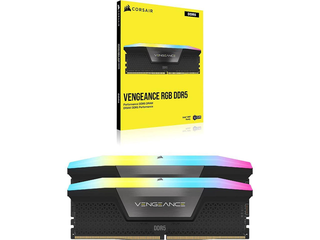 CORSAIR Vengeance RGB 32GB (2 x 16GB) 288-Pin PC RAM DDR5 6400 (PC5 51200) Desktop Memory Model CMH32GX5M2N6400C36