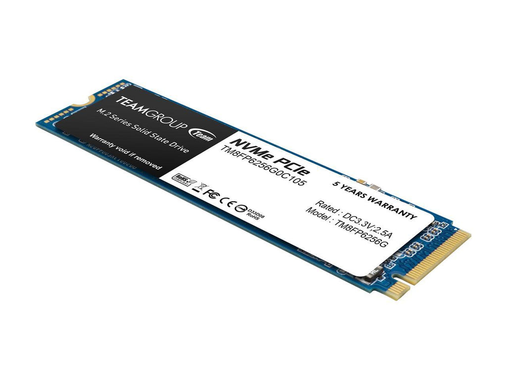 Team Group MP33 M.2 2280 256GB PCIe 3.0 x4 with NVMe 1.3 3D NAND Internal Solid State Drive (SSD) TM8FP6256G0C101