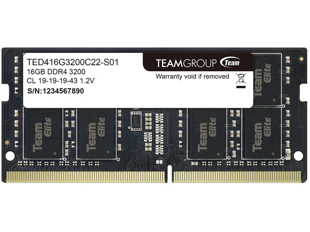 Team Elite 16GB 260-Pin DDR4 SO-DIMM DDR4 3200 gaming Laptop Memory