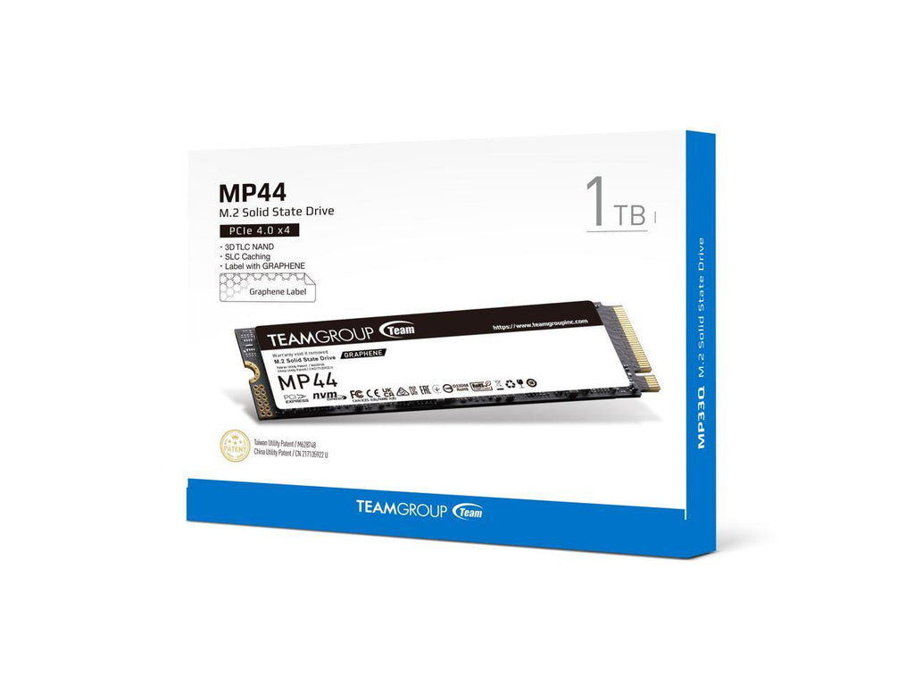 1 TB Nvme, GEN4  (7,400/6,500MB/s) Team Group MP44 M.2 2280 1TB PCIe 4.0 x4 with NVMe Laptop & Desktop & NUC & NAS Internal Solid State Drive (SSD), (R/W Speed up to 7,400/6,500MB/s)