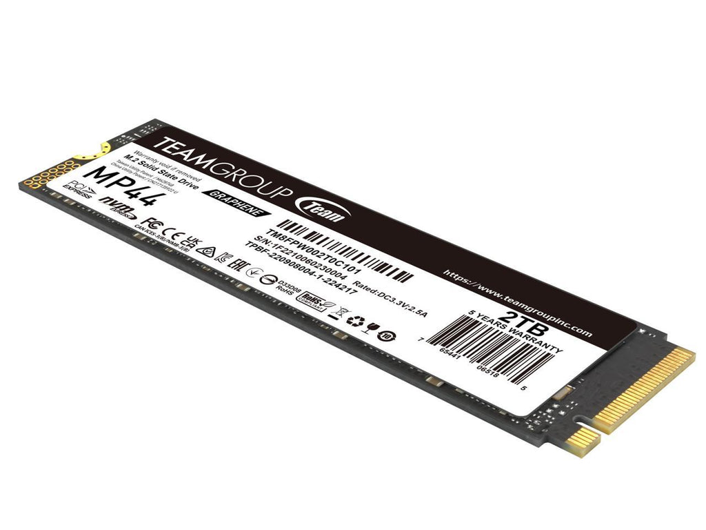 Team Group MP44 M.2 2280 2TB PCIe 4.0 x4 with NVMe Laptop & Desktop, (R/W Speed up to 7,400/7,000MB/s) TM8FPW002T0C101