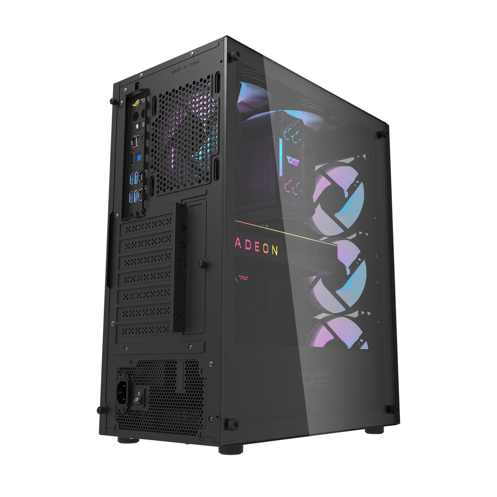 DARKFLASH DK352 Plus ATX PC Case - Black (4 ARGB Fans) | علبة كمبيوتر DARKFLASH DK352 Plus ATX - سوداء (4 مراوح ARGB)