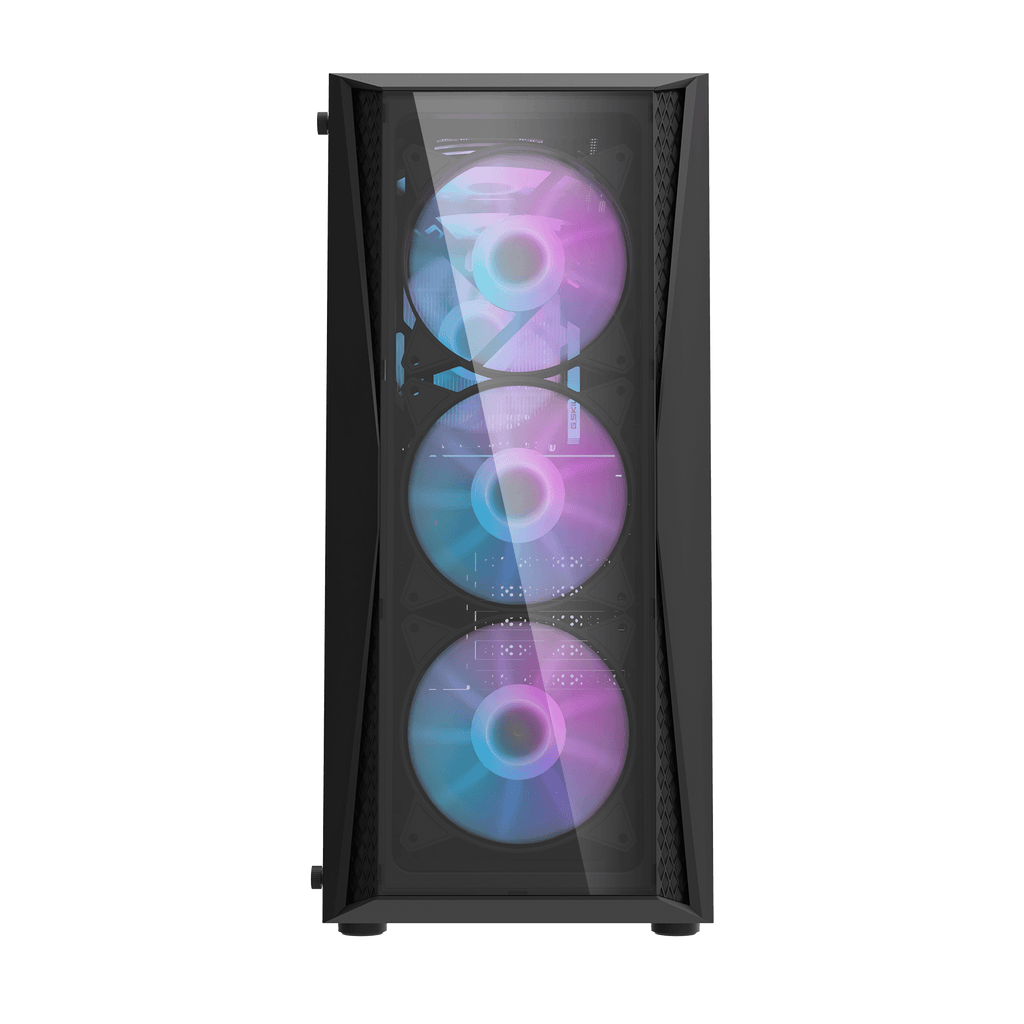 DARKFLASH DK352 Plus ATX PC Case - Black (4 ARGB Fans) | علبة كمبيوتر DARKFLASH DK352 Plus ATX - سوداء (4 مراوح ARGB)