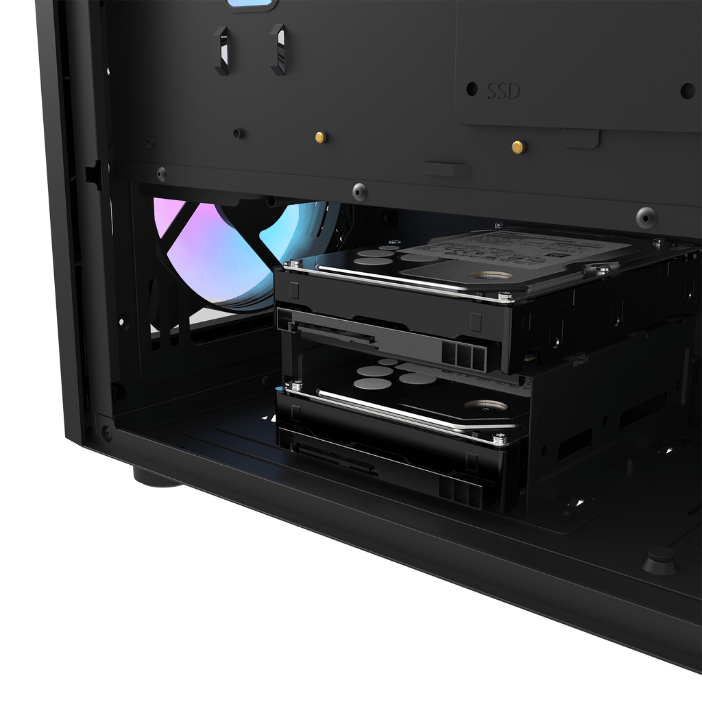 DARKFLASH DK352 Plus ATX PC Case - Black (4 ARGB Fans) | علبة كمبيوتر DARKFLASH DK352 Plus ATX - سوداء (4 مراوح ARGB)