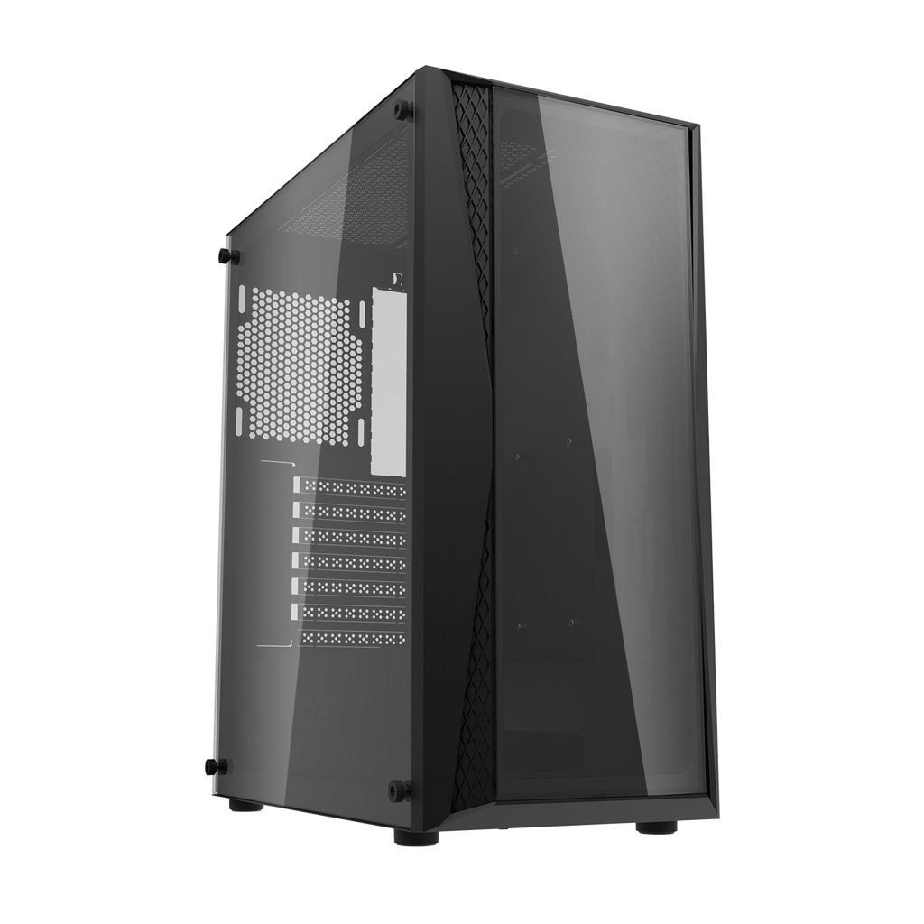DARKFLASH DK352 Plus ATX PC Case - Black (4 ARGB Fans) | علبة كمبيوتر DARKFLASH DK352 Plus ATX - سوداء (4 مراوح ARGB)