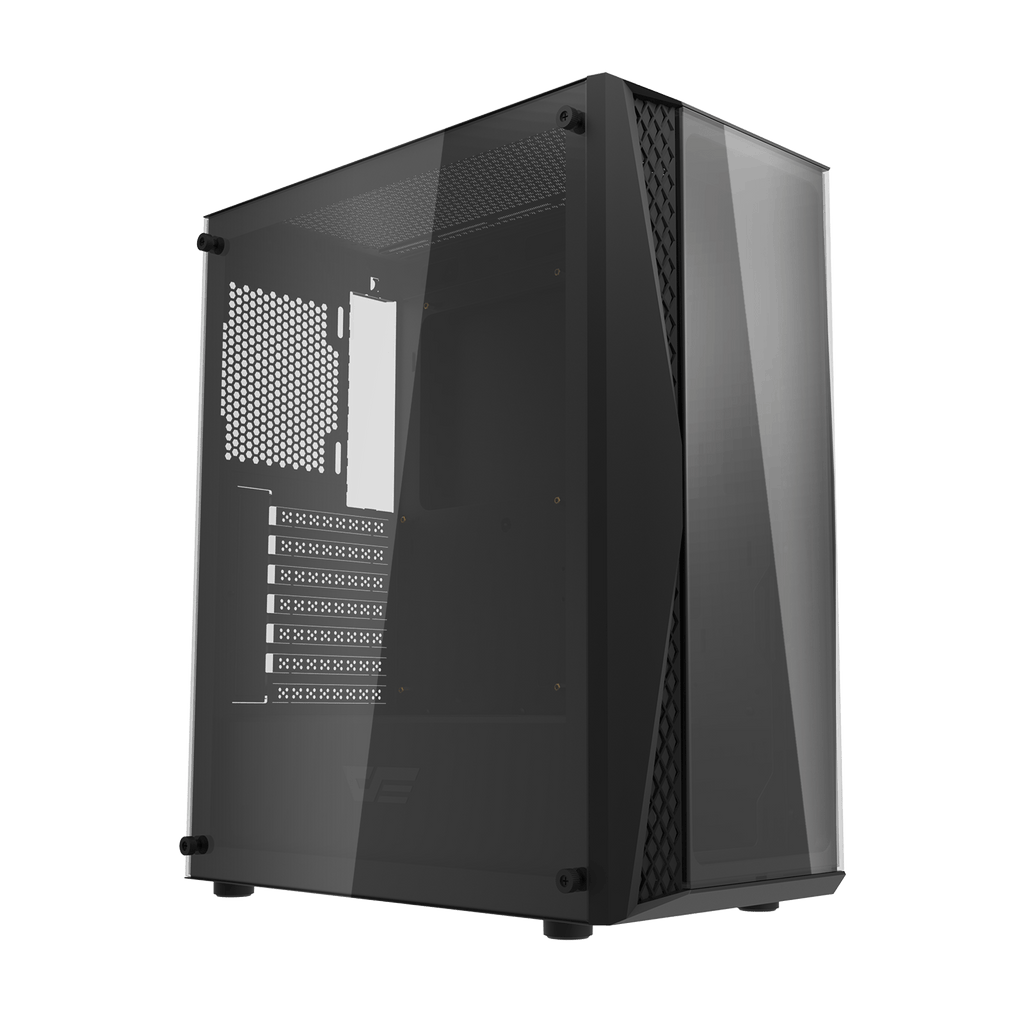 DARKFLASH DK352 Plus ATX PC Case - Black (4 ARGB Fans) | علبة كمبيوتر DARKFLASH DK352 Plus ATX - سوداء (4 مراوح ARGB)