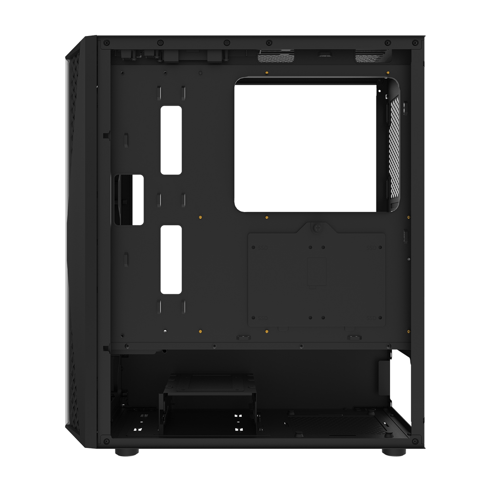 DARKFLASH DK352 Plus ATX PC Case - Black (4 ARGB Fans) | علبة كمبيوتر DARKFLASH DK352 Plus ATX - سوداء (4 مراوح ARGB)