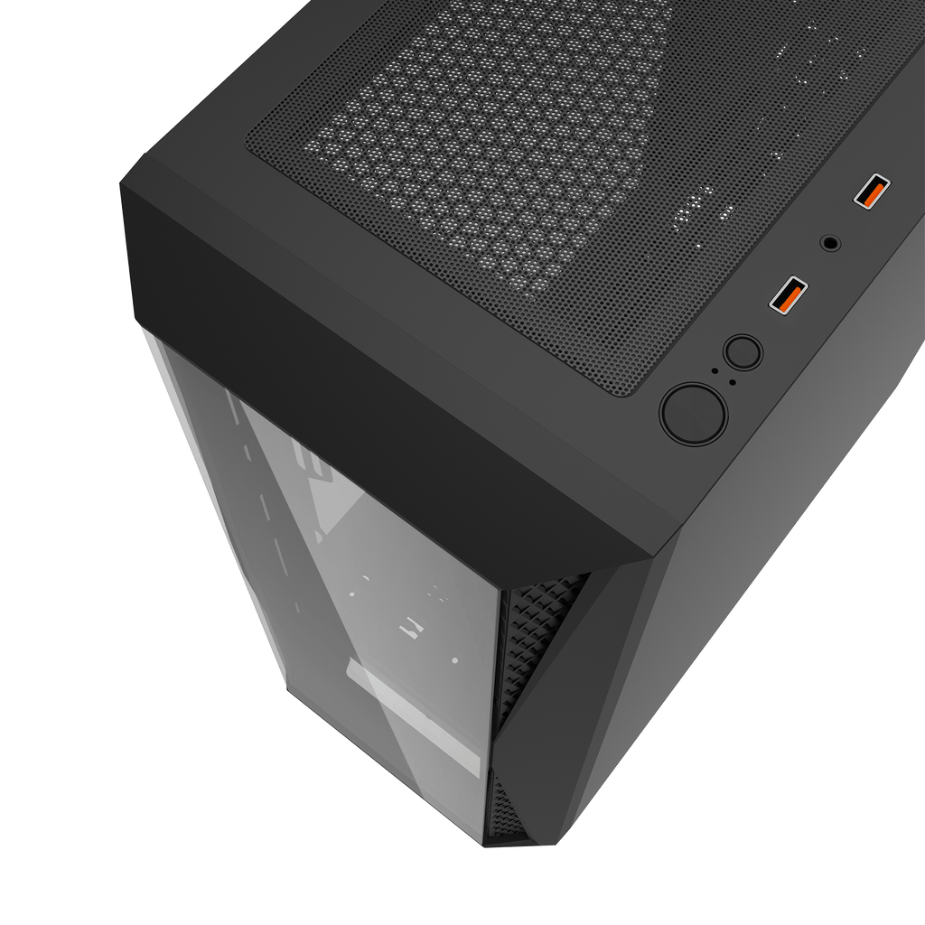 DARKFLASH DK352 Plus ATX PC Case - Black (4 ARGB Fans) | علبة كمبيوتر DARKFLASH DK352 Plus ATX - سوداء (4 مراوح ARGB)