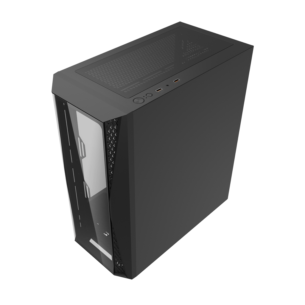 DARKFLASH DK352 Plus ATX PC Case - Black (4 ARGB Fans) | علبة كمبيوتر DARKFLASH DK352 Plus ATX - سوداء (4 مراوح ARGB)