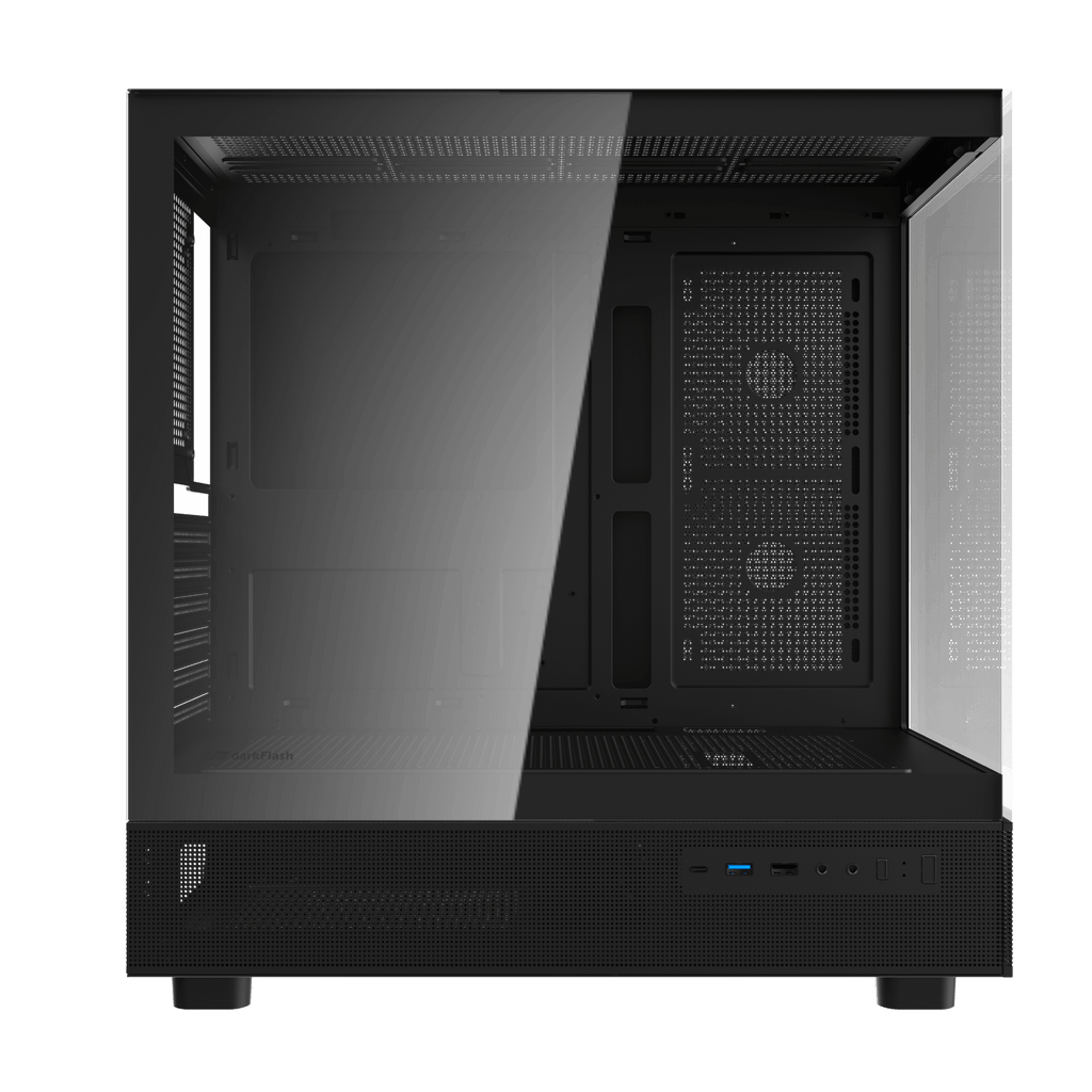 DARKFLASH DPX90 ATX PC Case - Black (WITH 3 ARGB FAN) | علبة كمبيوتر DARKFLASH DPX90 ATX - سوداء (مع 3 مراوح ARGB)