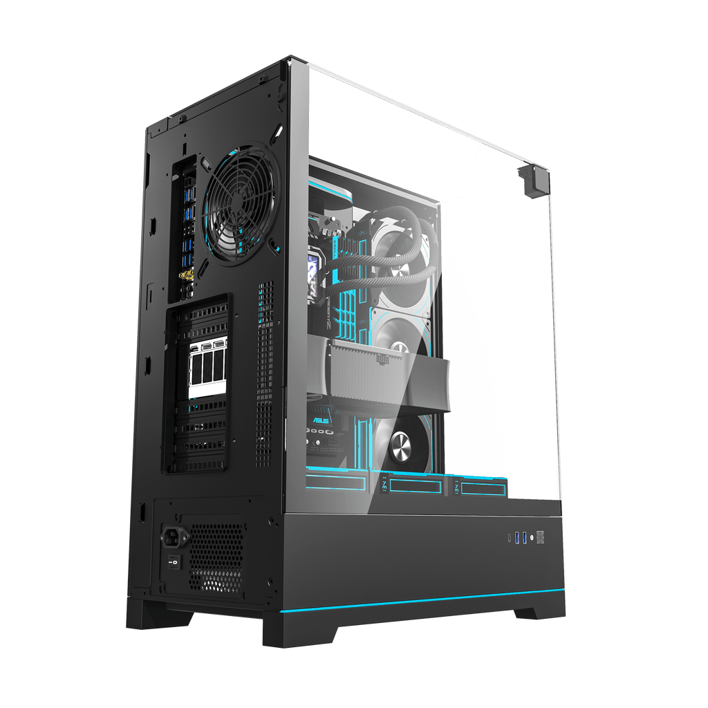 DARKFLASH DY450L Pro ATX PC Case - Black (WITH 4 RGB FAN) | علبة كمبيوتر DARKFLASH DY450L Pro ATX - أسود (مع 4 مراوح RGB)
