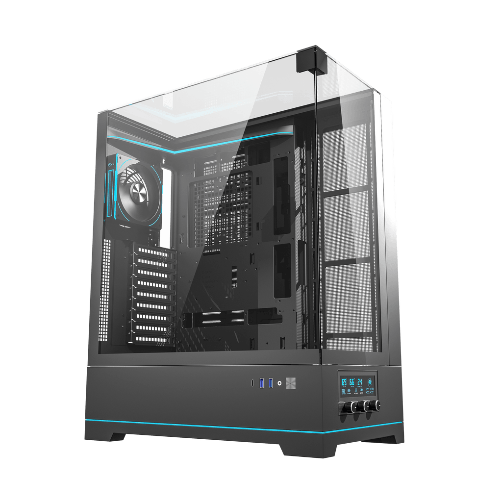 DARKFLASH DY450L Pro ATX PC Case - Black (WITH 4 RGB FAN) | علبة كمبيوتر DARKFLASH DY450L Pro ATX - أسود (مع 4 مراوح RGB)