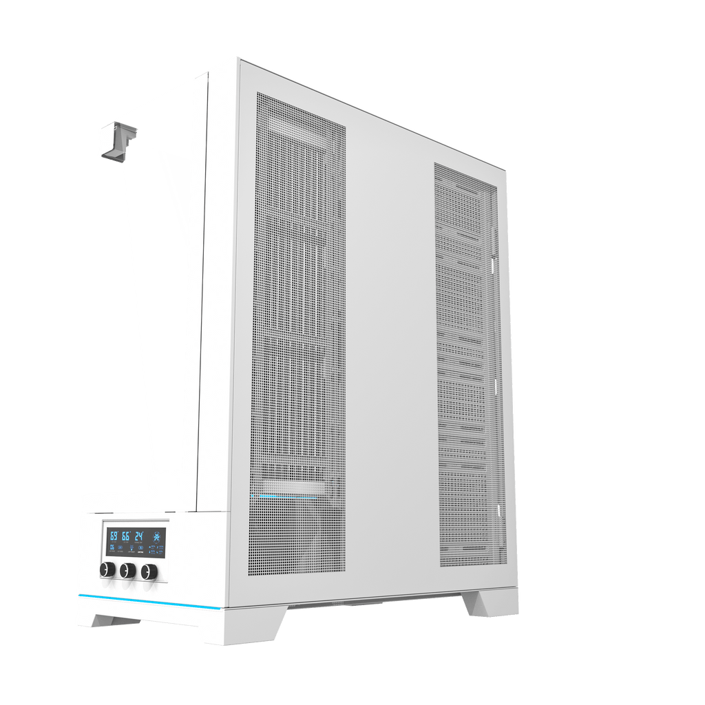 DARKFLASH DY450L Pro ATX PC Case - White (WITH 4 RGB FAN) | حافظة كمبيوتر DARKFLASH DY450L Pro ATX - بيضاء (مع 4 مراوح RGB)