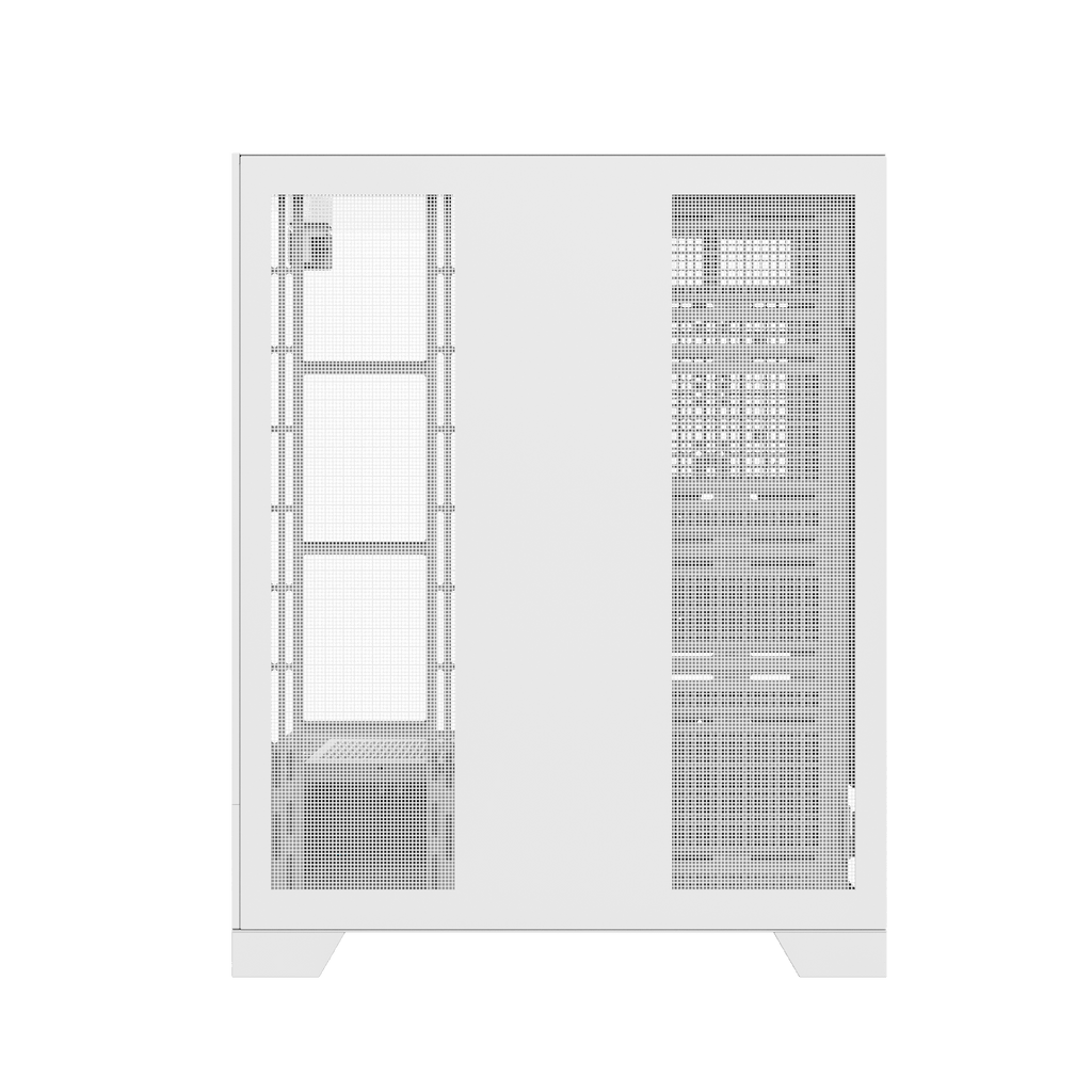 DARKFLASH DY450L Pro ATX PC Case - White (WITH 4 RGB FAN) | حافظة كمبيوتر DARKFLASH DY450L Pro ATX - بيضاء (مع 4 مراوح RGB)