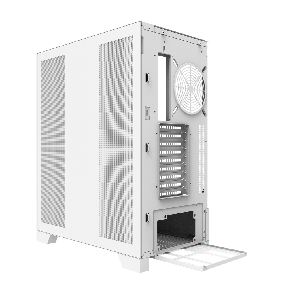 DARKFLASH DY450L Pro ATX PC Case - White (WITH 4 RGB FAN) | حافظة كمبيوتر DARKFLASH DY450L Pro ATX - بيضاء (مع 4 مراوح RGB)