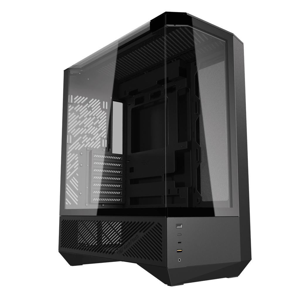 DARKFLASH DY460 ATX PC Case - Black (WITH 4 ARGB FAN) | علبة كمبيوتر DARKFLASH DY460 ATX - سوداء (مع 4 مراوح ARGB)