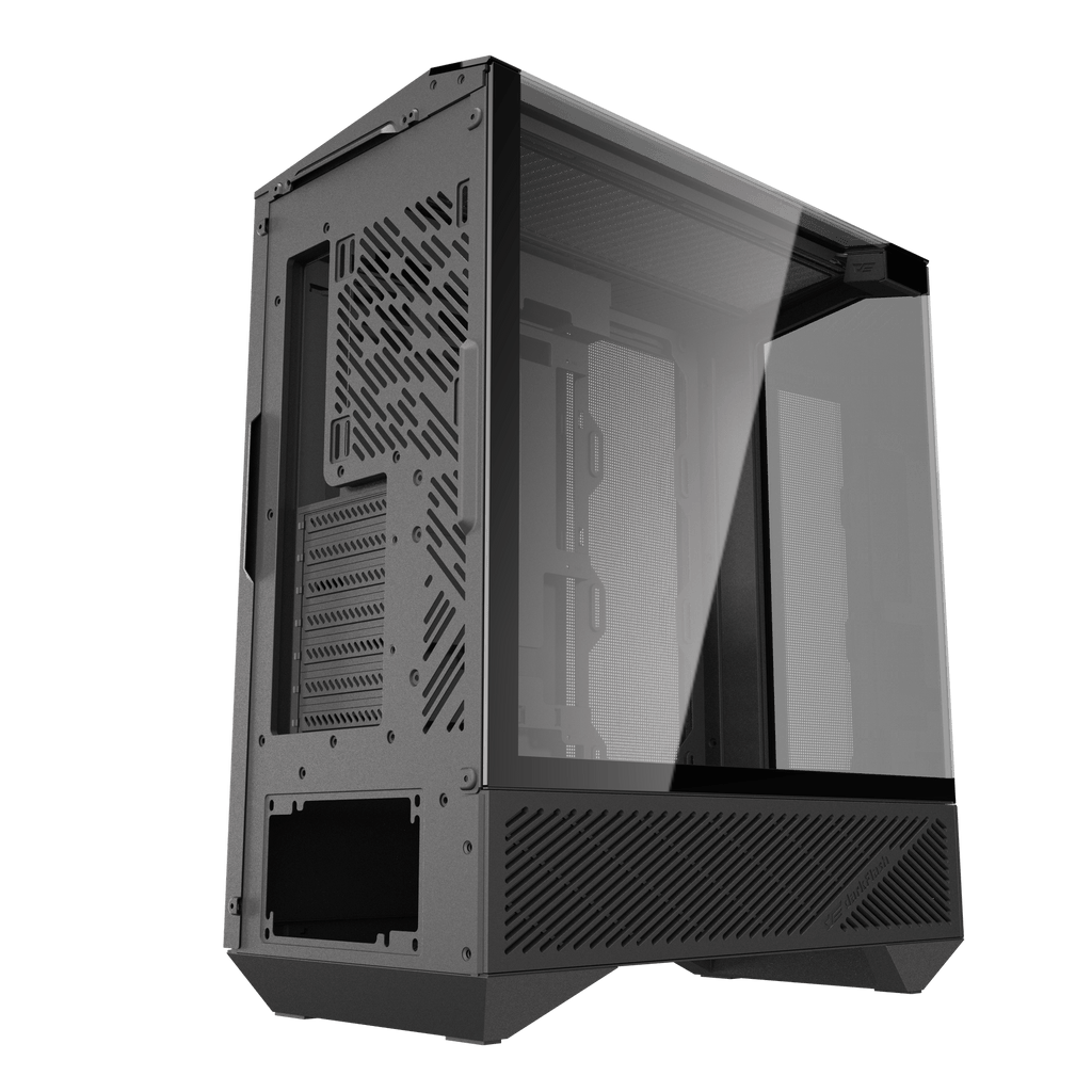 DARKFLASH DY460 ATX PC Case - Black (WITH 4 ARGB FAN) | علبة كمبيوتر DARKFLASH DY460 ATX - سوداء (مع 4 مراوح ARGB)