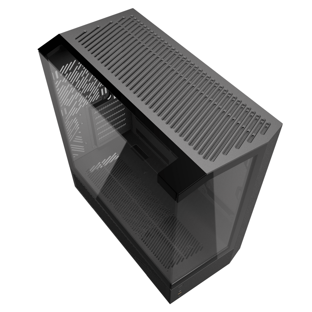 DARKFLASH DY460 ATX PC Case - Black (WITH 4 ARGB FAN) | علبة كمبيوتر DARKFLASH DY460 ATX - سوداء (مع 4 مراوح ARGB)