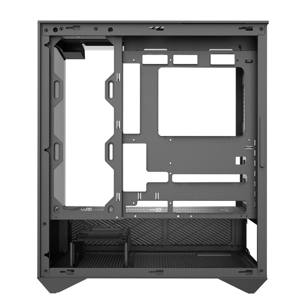 DARKFLASH DY460 ATX PC Case - Black (WITH 4 ARGB FAN) | علبة كمبيوتر DARKFLASH DY460 ATX - سوداء (مع 4 مراوح ARGB)