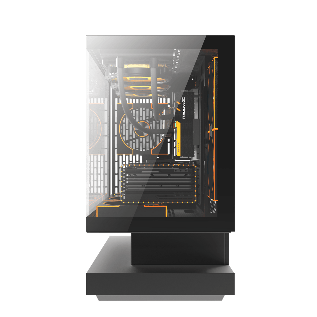 DARKFLASH FLOATRON F1 M-ATX PC Case - Black  (WITH 6 ARGB FAN) | علبة كمبيوتر DARKFLASH FLOATRON F1 M-ATX - سوداء (مع 6 مراوح ARGB)