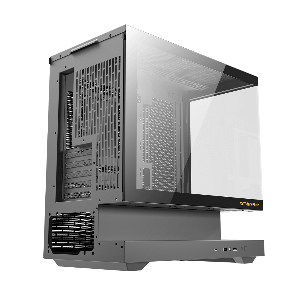 DARKFLASH FLOATRON F1 M-ATX PC Case - Black  (WITH 6 ARGB FAN) | علبة كمبيوتر DARKFLASH FLOATRON F1 M-ATX - سوداء (مع 6 مراوح ARGB)