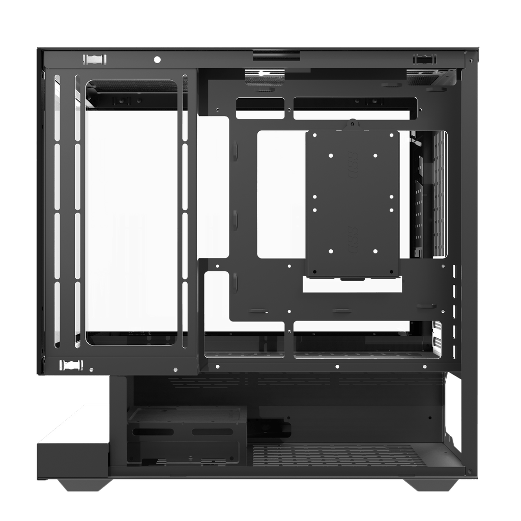 DARKFLASH FLOATRON F1 M-ATX PC Case - Black  (WITH 6 ARGB FAN) | علبة كمبيوتر DARKFLASH FLOATRON F1 M-ATX - سوداء (مع 6 مراوح ARGB)