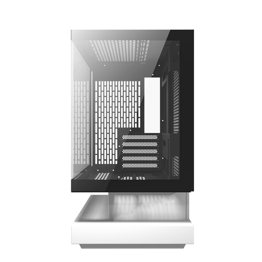 DARKFLASH FLOATRON F1 M-ATX PC Case - White (WITH 6 ARGB FAN) | علبة كمبيوتر DARKFLASH FLOATRON F1 M-ATX - بيضاء (مع 6 مراوح ARGB)