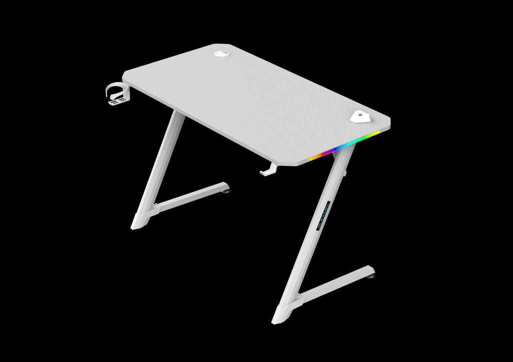 King Chair Red & Gaming Table White